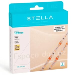 Fita LED 10W 5 m Branco Quente 3000K 300 Leds - STELLA