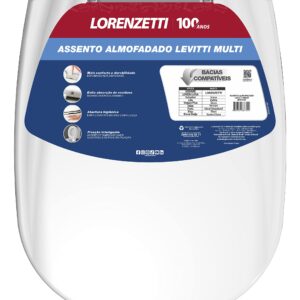 Assento Sanitário Lorenzetti Almofadado Levitti Multi Branco