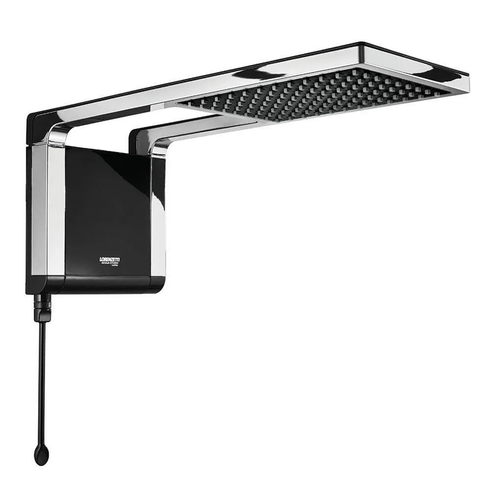 Chuveiro Lorenzetti Acqua Storm Preto Cromado 127V 5500W