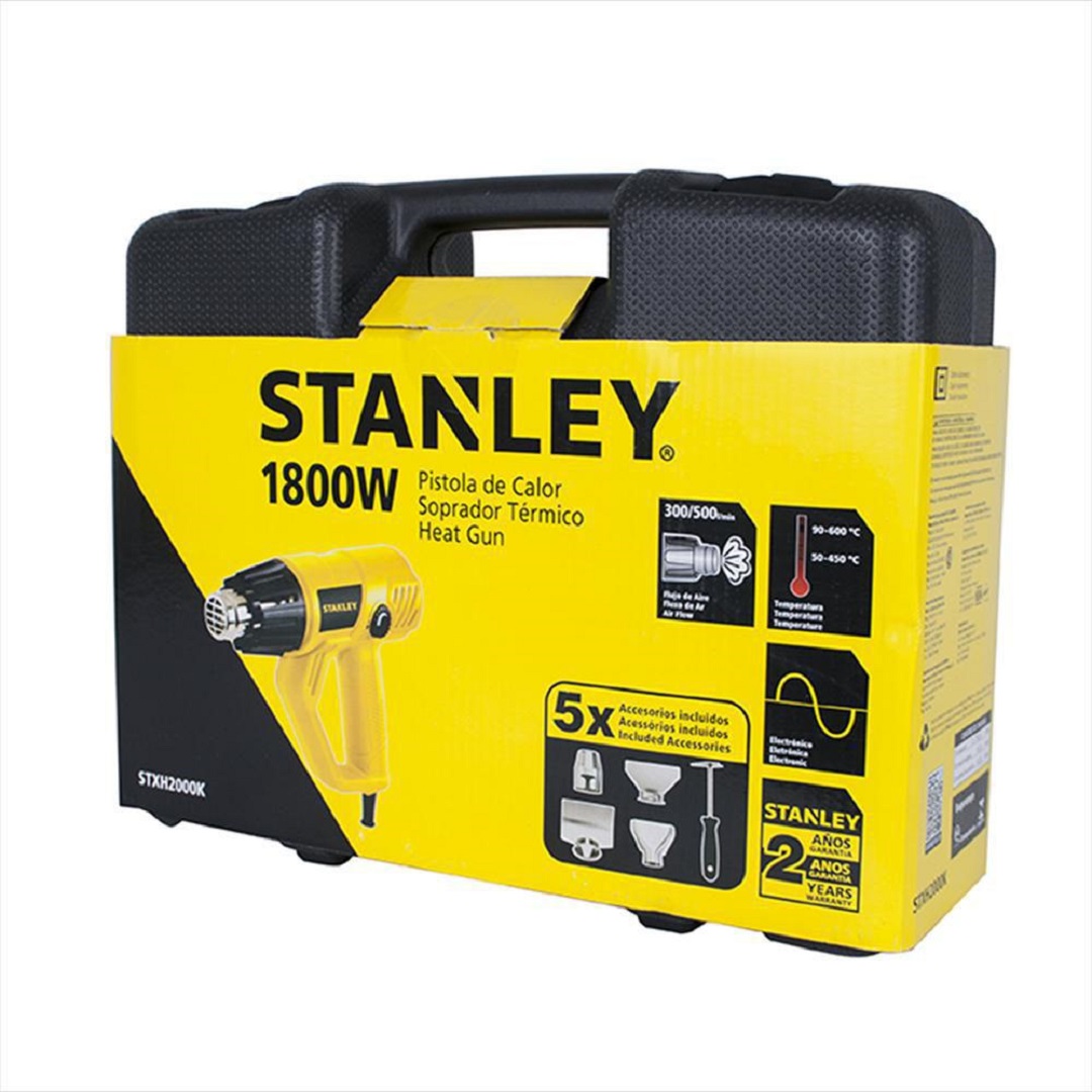 Soprador 220V 1800W Maleta Acessórios Stanley STXH2000K-B2